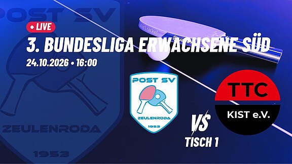 Livestream – Post SV Zeulenroda gegen TTC Kist